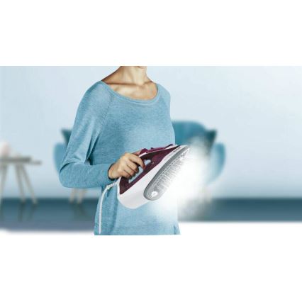 Tefal - Plancha de vapor EXPRESS STEAM 2400W/230V burdeos