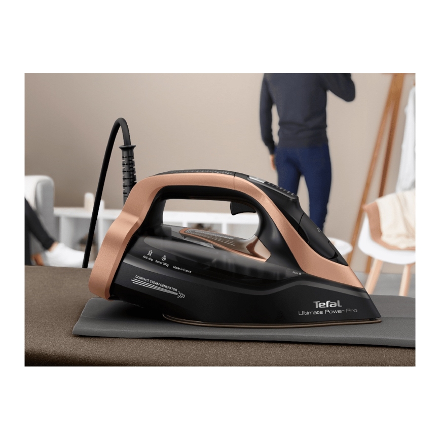 Tefal - Plancha de vapor ULTIMATE POWER 3200W/230V cobre/negro