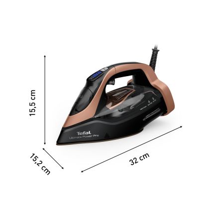 Tefal - Plancha de vapor ULTIMATE POWER 3200W/230V cobre/negro