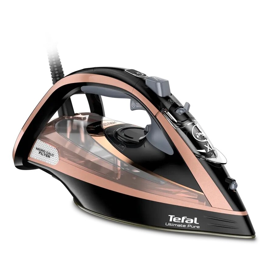 Tefal - Plancha de vapor ULTIMATE PURE 3000W/230V cobre/negro