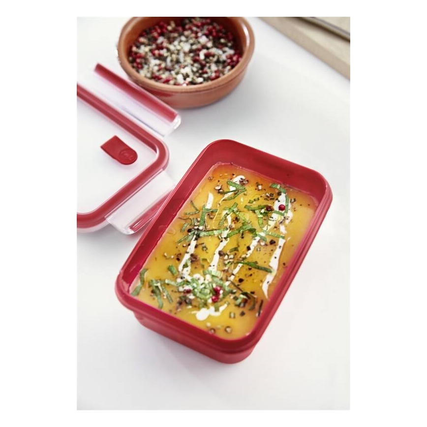 Tefal - Recipiente de comida 0,8 l MASTER SEAL MICRO rojo