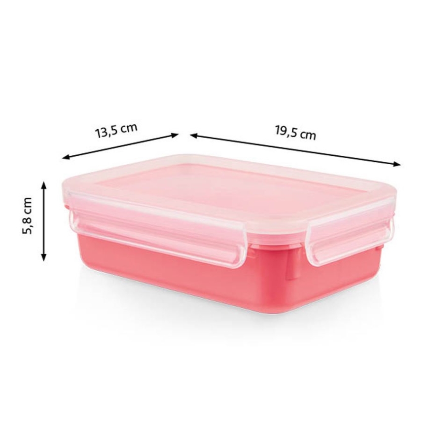Tefal - Recipiente de comida 0,8 l MSEAL COLOR rosa
