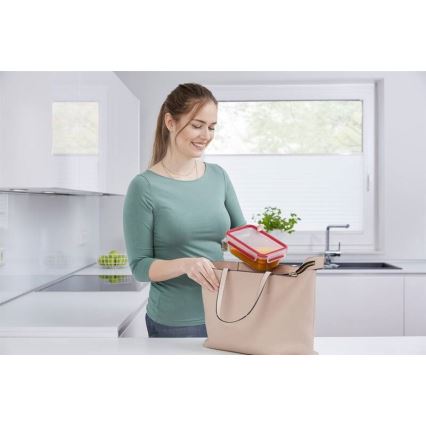 Tefal - Recipiente de comida 0,85 l MSEAL GLASS rojo/tarros