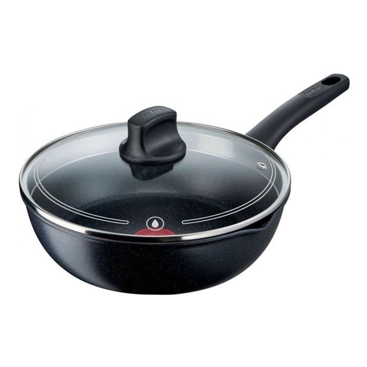 Tefal - Sartén con tapa BLACK STONE 26 cm