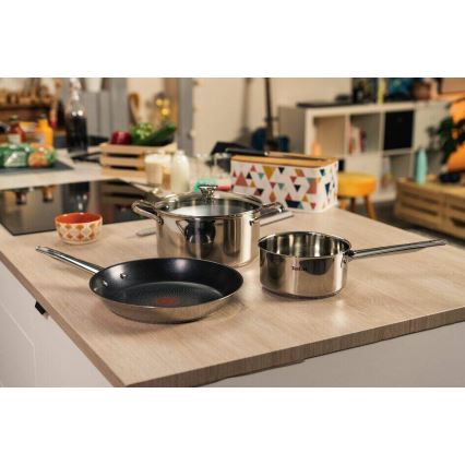 Tefal - Sartén honda con tapa COOK EAT 24 cm