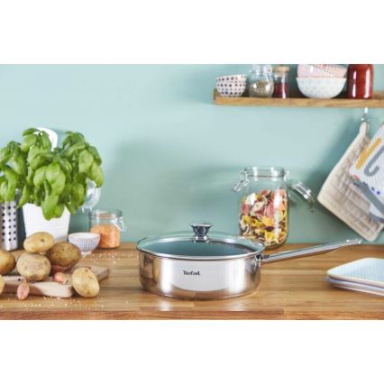 Tefal - Sartén honda con tapa COOK EAT 24 cm