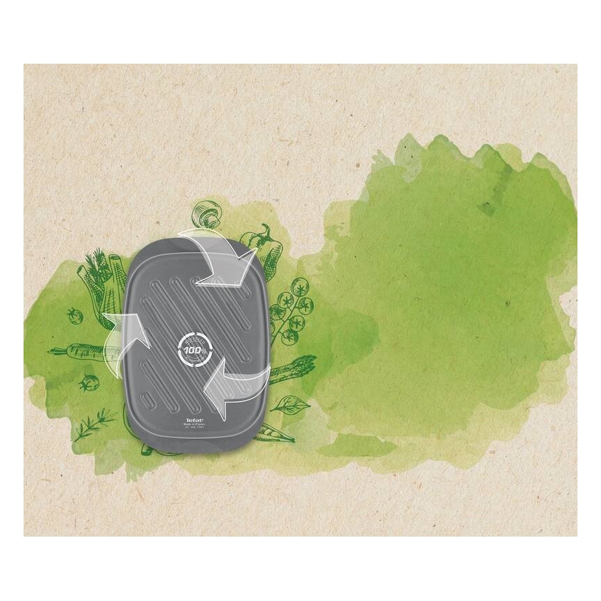 Tefal - Sartén para asar LA RECYCLE 27x39 cm negro