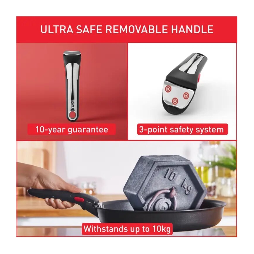 Tefal - Set de utensilios de cocina 13 piezas INGENIO PREFERENCE ON acero inoxidable