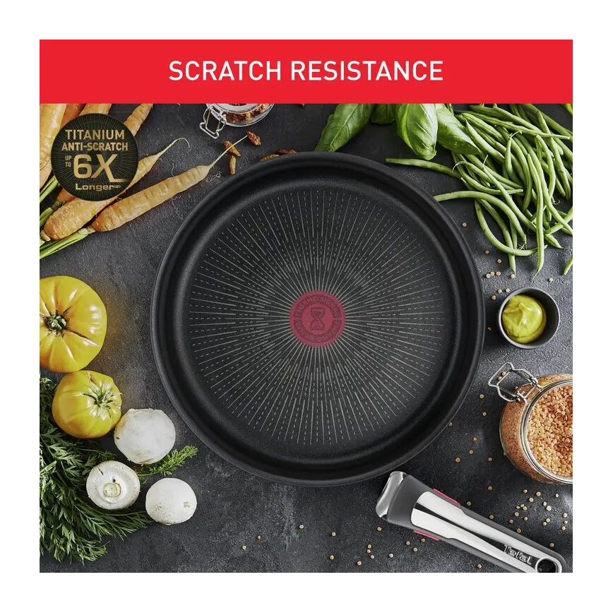 Tefal - Set de utensilios de cocina 13 piezas INGENIO PREFERENCE ON acero inoxidable