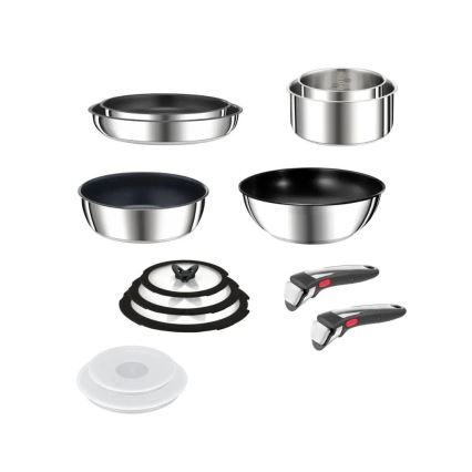 Tefal - Set de utensilios de cocina 13 piezas INGENIO PREFERENCE ON acero inoxidable
