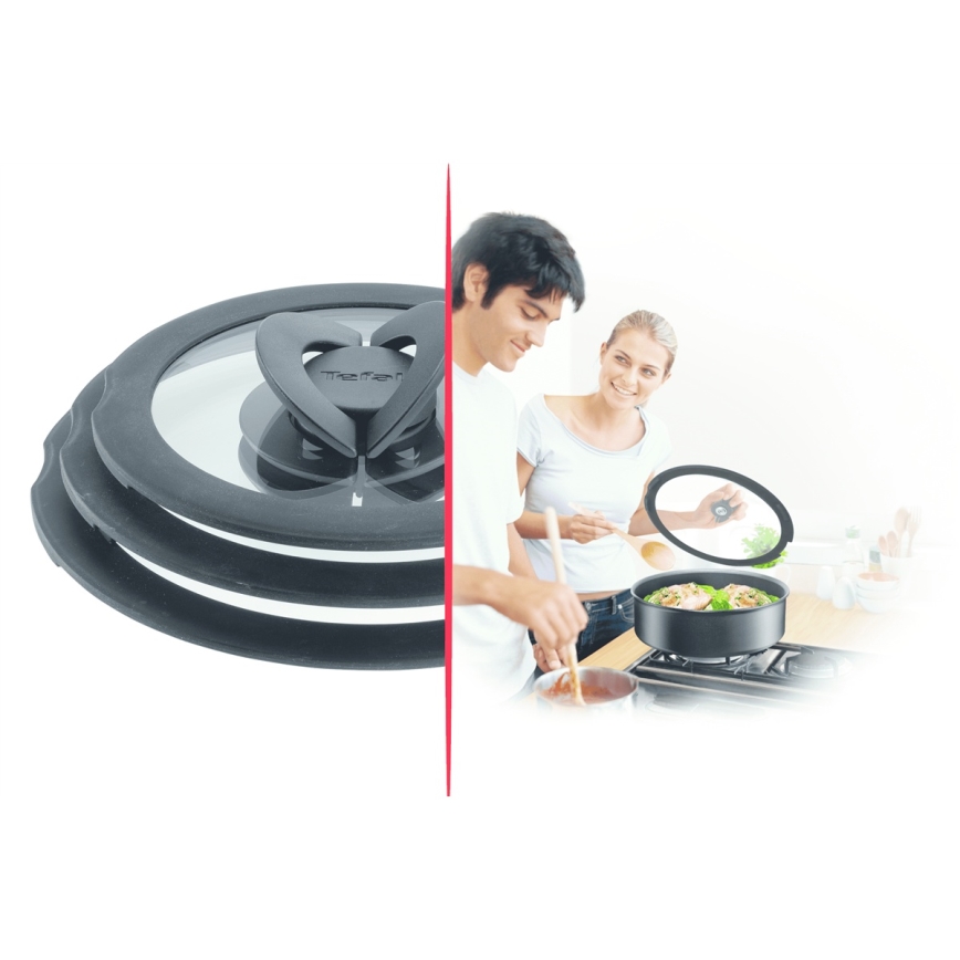 Tefal - Set de 3 tapas de vidrio
