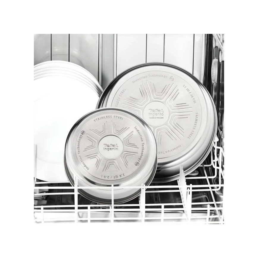 Tefal - Set de utensilios de cocina 4 piezas INGENIO EMOTION acero inoxidable