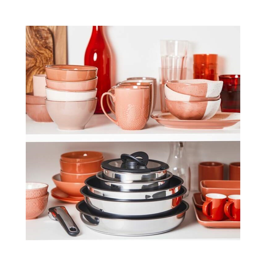 Tefal - Set de utensilios de cocina 5 piezas INGENIO EMOTION acero inoxidable