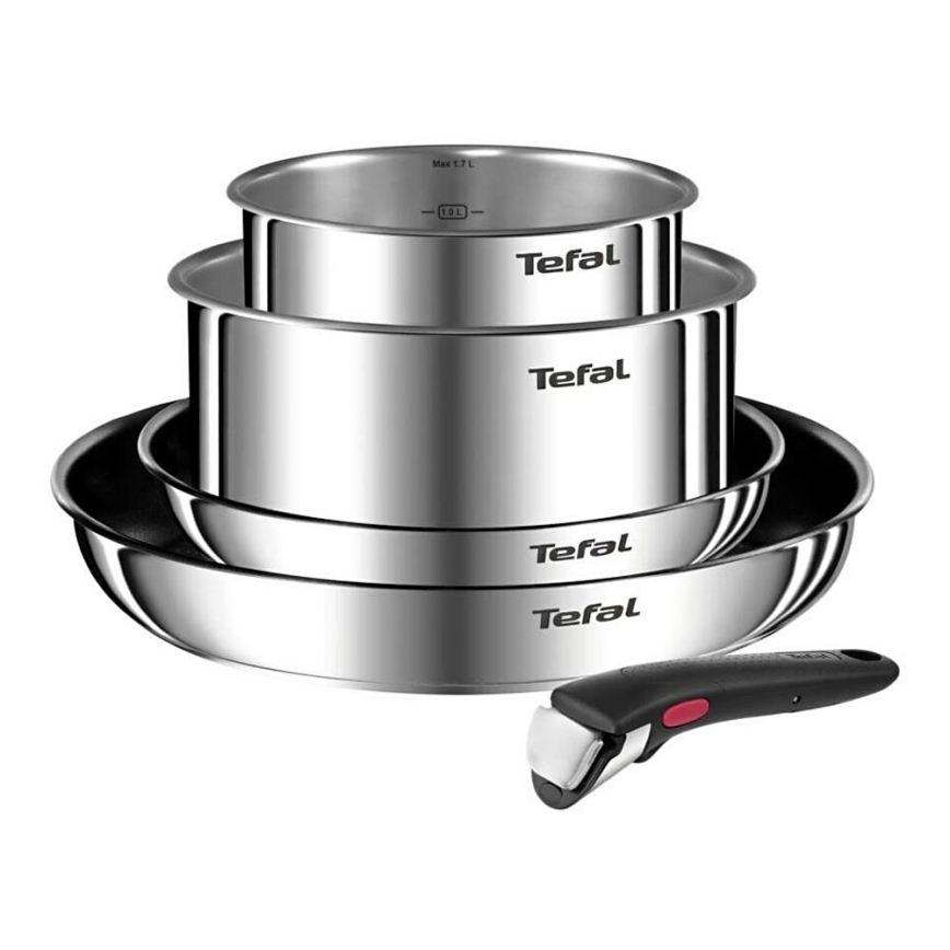 Tefal - Set de utensilios de cocina 5 piezas INGENIO EMOTION acero inoxidable