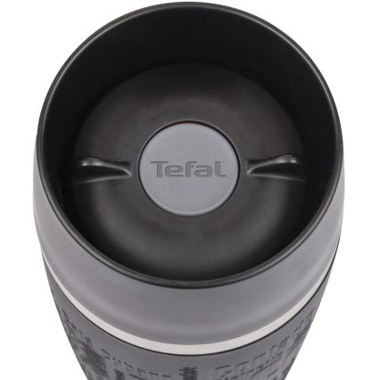 Tefal - Taza de viaje 360 ml TRAVEL MUG acero inoxidable/negro