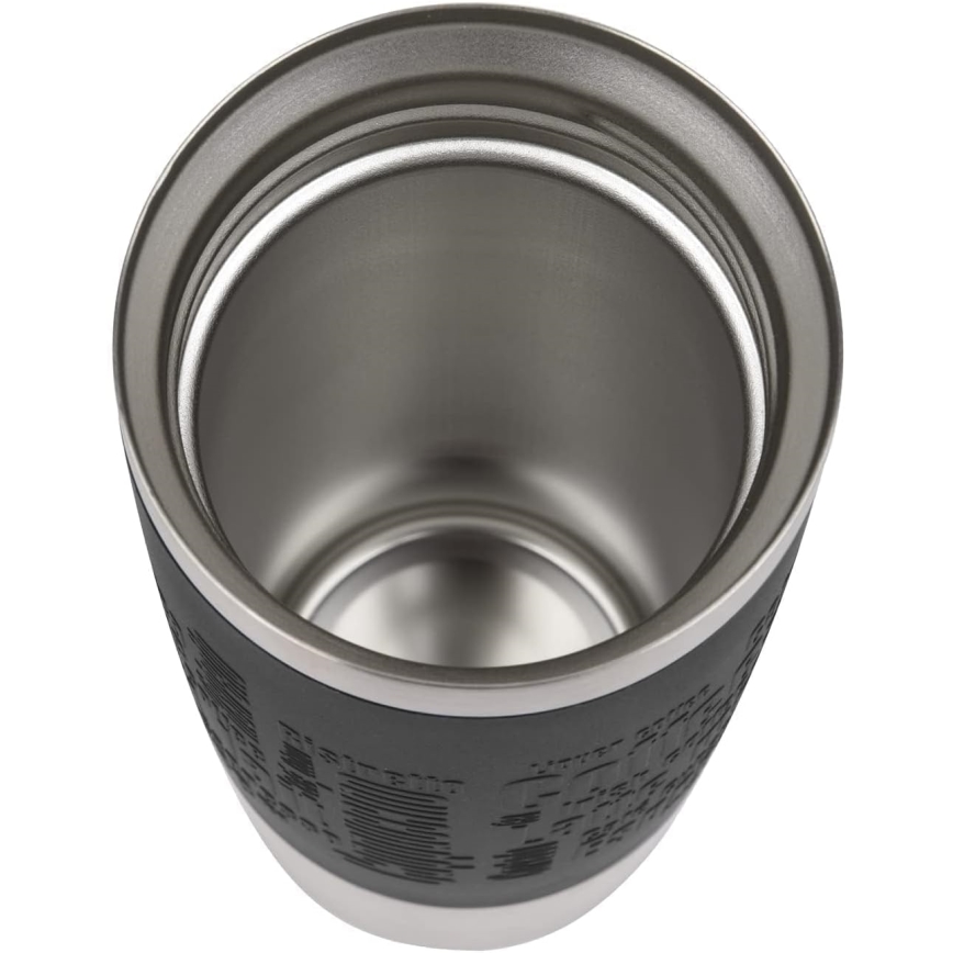 Tefal - Taza de viaje 360 ml TRAVEL MUG acero inoxidable/negro
