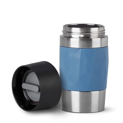 Tefal - Taza térmica 300 ml COMPACT MUG acero inoxidable/azul
