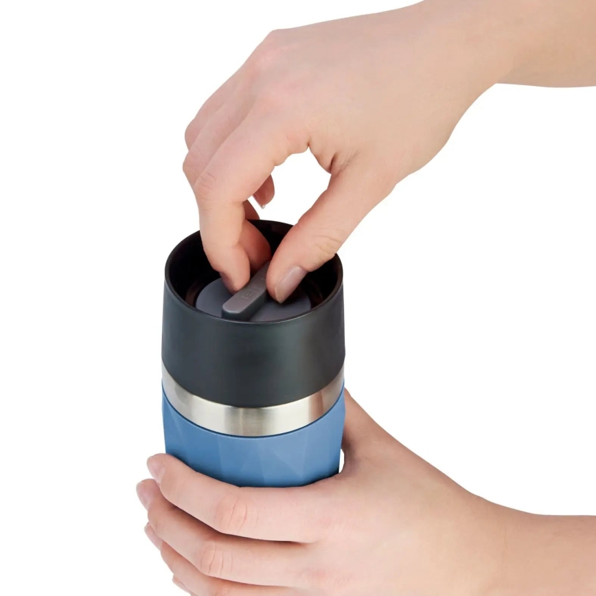 Tefal - Taza térmica 300 ml COMPACT MUG acero inoxidable/azul