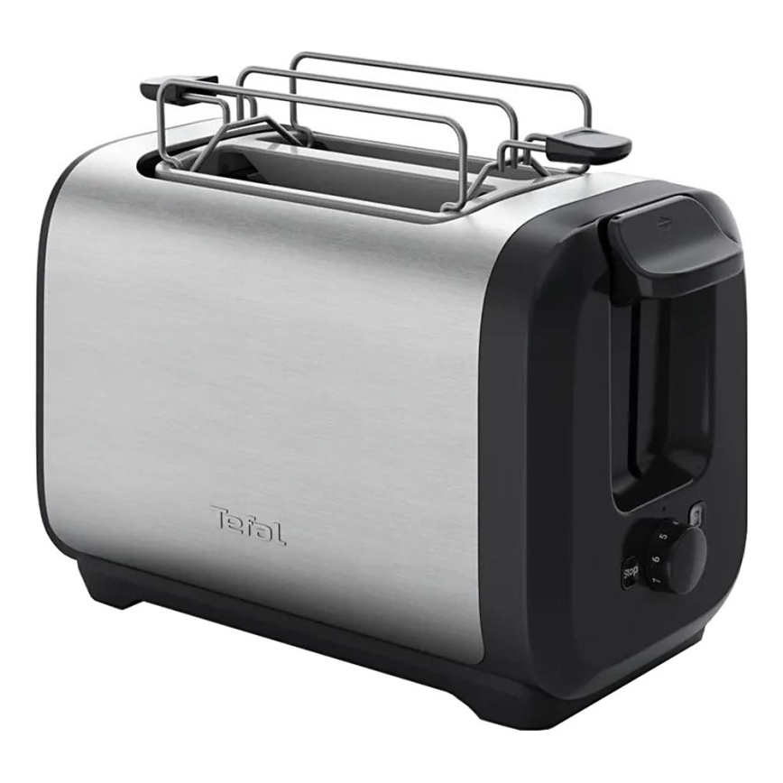 Tefal - Tostadora con dos agujeros SUBITO 1300W/230V negro/acero inoxidable