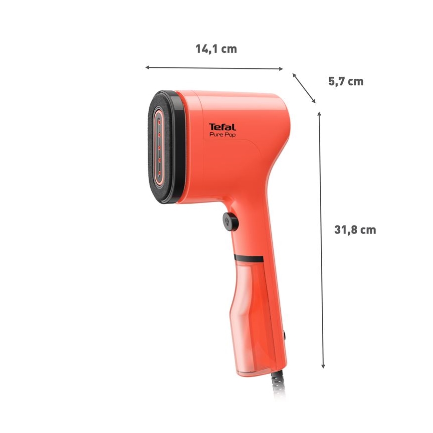 Tefal - Vaporizador de mano para ropa PURE POP 1300W/230V rojo