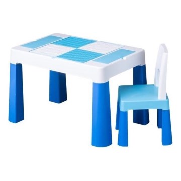 TEGA BABY - Mesa infantil con silla azul/blanco