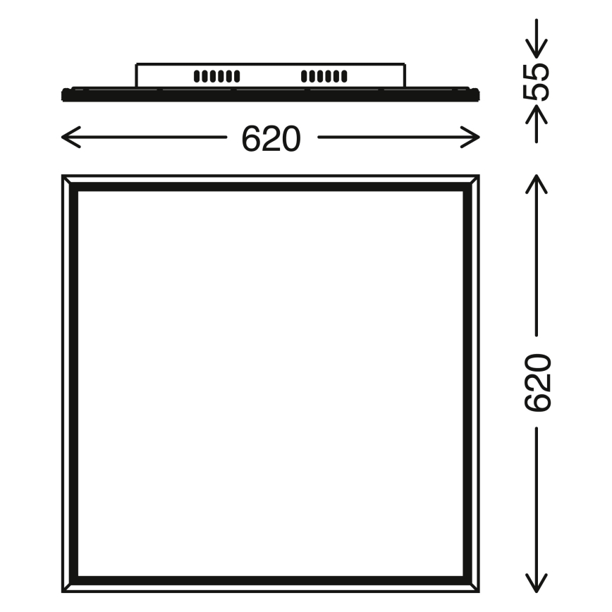 Telefunken 3010-06TF - Panel LED regulable LED/36W/230V 3000-6000K + control remoto