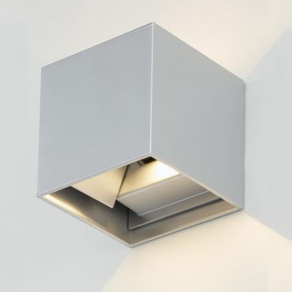 Telefunken 303404TF - Aplique mural LED para exterior LED/7W/230V IP44 plateado