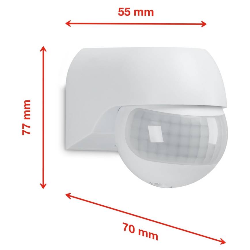 Telefunken 306406TF - Detector de movimiento para exterior 230V IP44 blanco