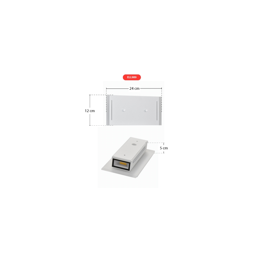 Telefunken 307706TF - Aplique LED para exterior 2xLED/3W/230V IP44 blanco