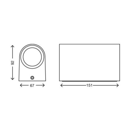 Telefunken 308006TF - Aplique LED para exterior 2xGU10/5W/230V IP44