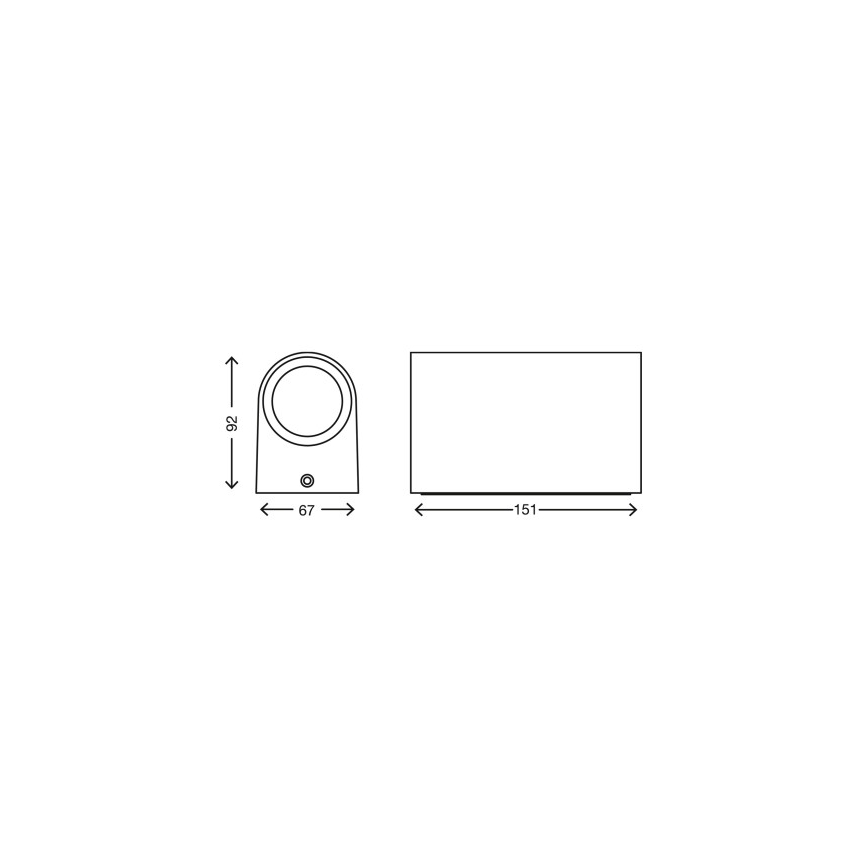 Telefunken 308006TF - Aplique LED para exterior 2xGU10/5W/230V IP44