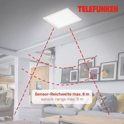 Telefunken 308806TF - Panel LED de techo con sensor LED/25W/230V 4000K