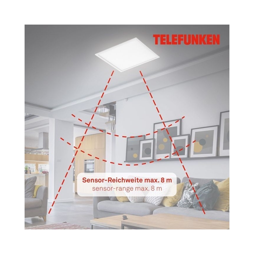 Telefunken 308806TF - Panel LED de techo con sensor LED/25W/230V 4000K