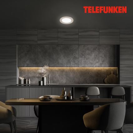 Telefunken 309302TF - LED RGBW Lámpara empotrable regulable para el baño LED/6W/230V 2700-6500K IP23 Wi-Fi Tuya