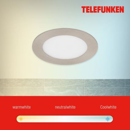Telefunken 309302TF - LED RGBW Lámpara empotrable regulable para el baño LED/6W/230V 2700-6500K IP23 Wi-Fi Tuya