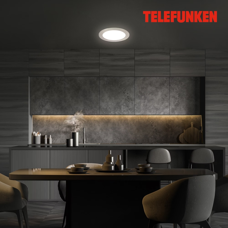 Telefunken 309402TF - LED RGBW Lámpara empotrable regulable para el baño LED/12W/230V 2700-6500K IP23 Wi-Fi Tuya