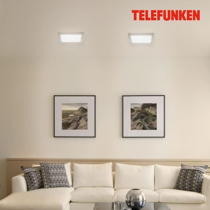 Telefunken 309602TF - Plafón LED RGBW regulable LED/18W/230V 2700-6500K Wi-Fi Tuya