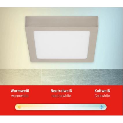 Telefunken 309702TF - Plafón LED RGB regulable LED/23W/230V 2700-6500 Wi-Fi Tuya cromo mate