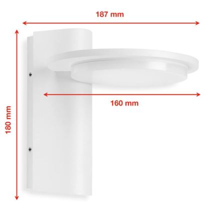 Telefunken 312406TF - Aplique LED para exterior LED/10W/230V IP44