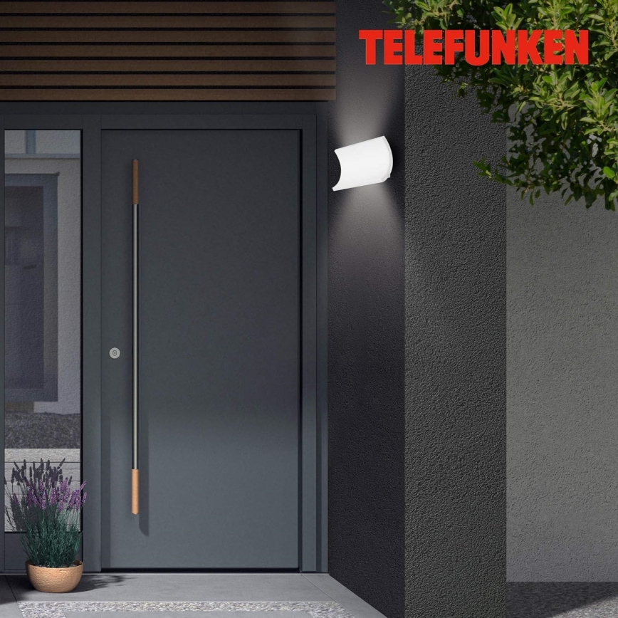 Telefunken 312806TF - Aplique LED para exterior 2xLED/6W/230V IP44 blanco