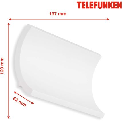 Telefunken 312806TF - Aplique LED para exterior 2xLED/6W/230V IP44 blanco