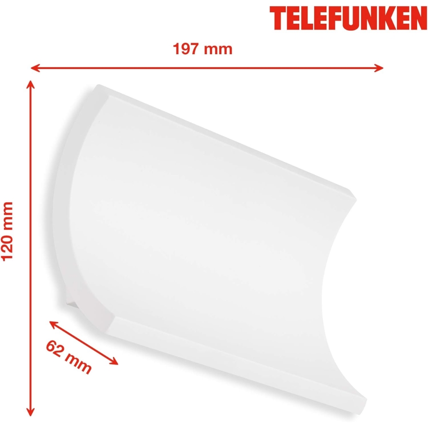 Telefunken 312806TF - Aplique LED para exterior 2xLED/6W/230V IP44 blanco