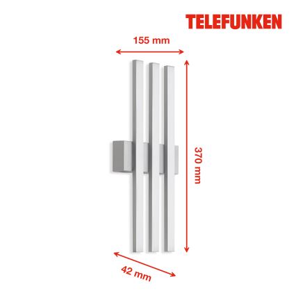 Telefunken 313104TF - Aplique LED para exterior 3xLED/4W/230V IP44