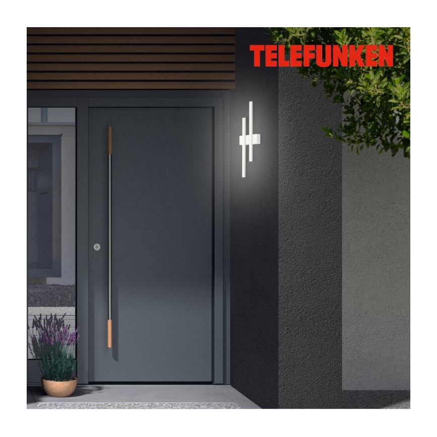 Telefunken 313206TF - Aplique LED para exterior 2xLED/8W/230V IP44