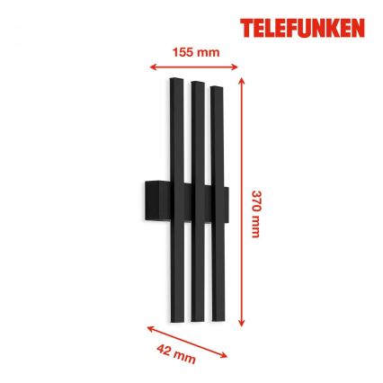 Telefunken 313305TF - Aplique LED para exterior 3xLED/4W/230V IP44
