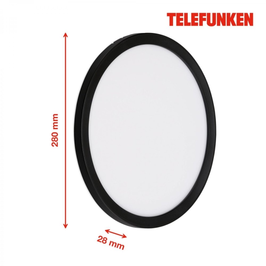 Telefunken 313405TF - Aplique de pared LED para exterior LED/15W/230V IP44 negro