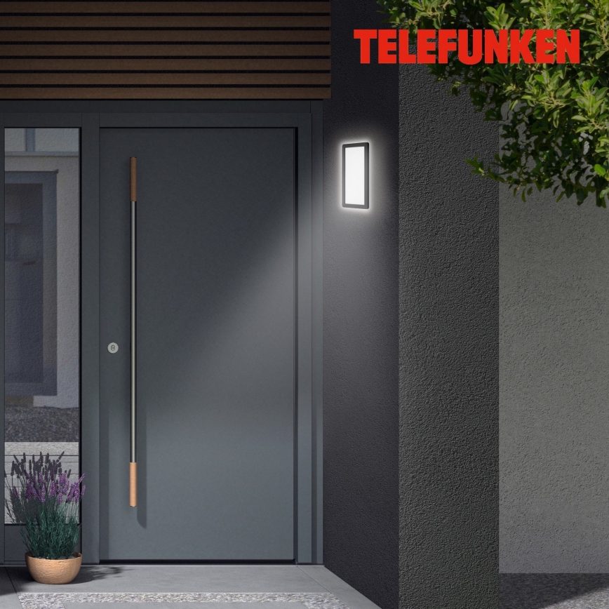 Telefunken 313605TF - Aplique LED para exterior LED/16W/230V IP44 negro