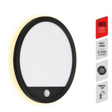 Telefunken 313705TF - Aplique LED de exterior con sensor LED/15W/230V IP44