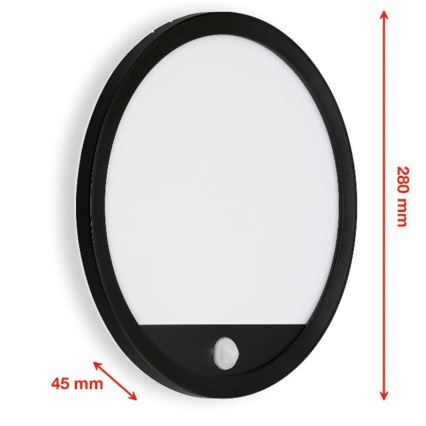 Telefunken 313705TF - Aplique LED de exterior con sensor LED/15W/230V IP44