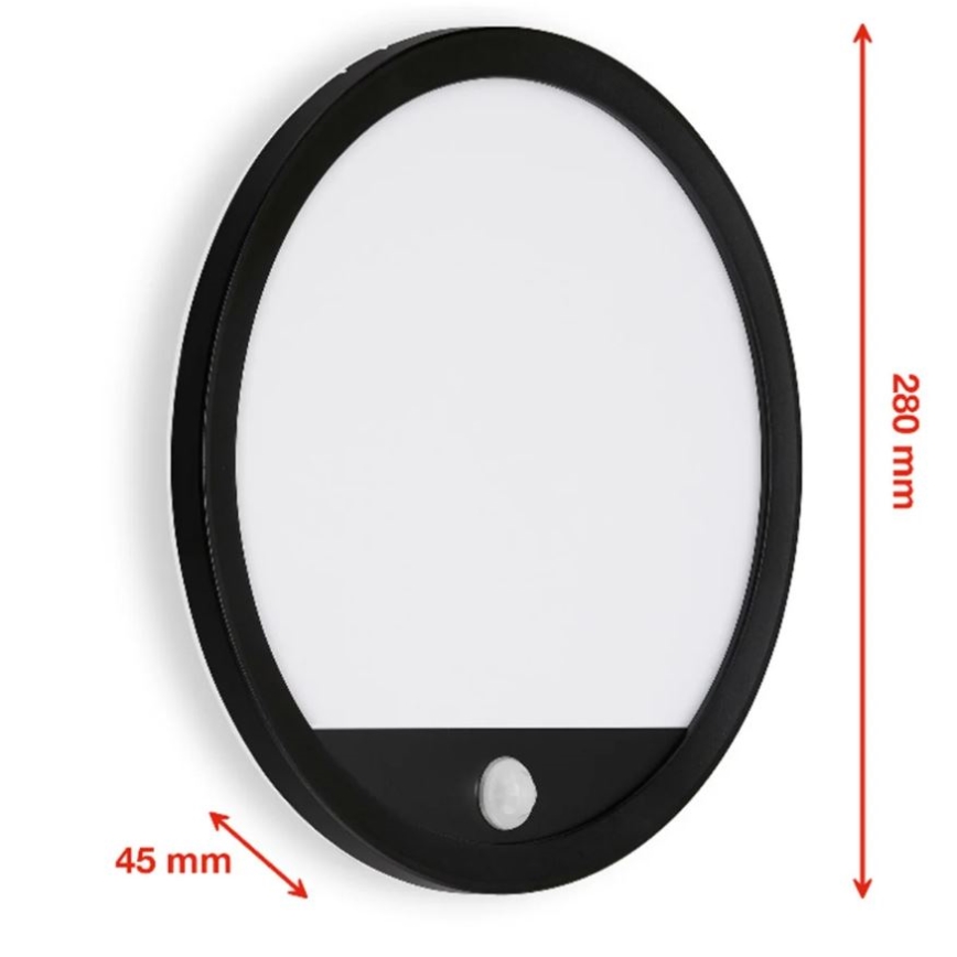 Telefunken 313705TF - Aplique LED de exterior con sensor LED/15W/230V IP44